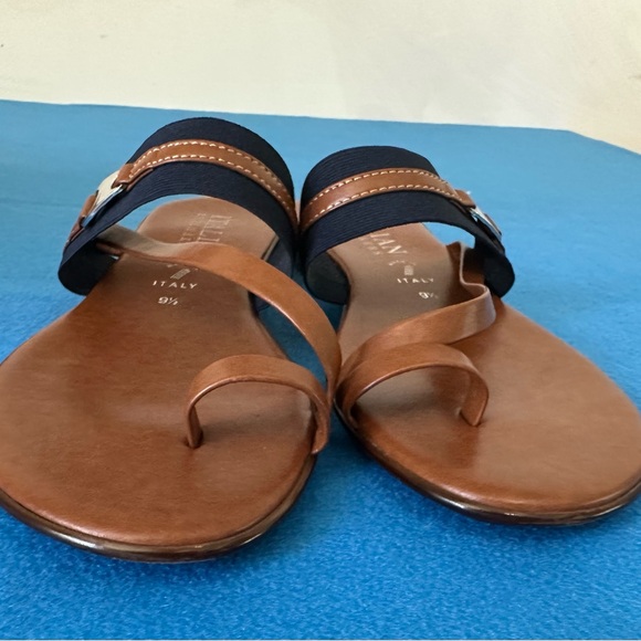 Italian Shoemakers Brown and Navy blue Women's Sandals - Picture 3 of 11